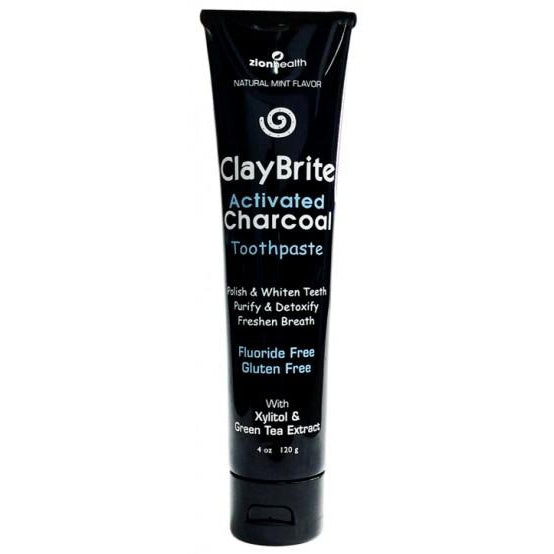 ClayBrite Activated Charcoal Toothpaste, 4 oz.Zion Health - My Vendor