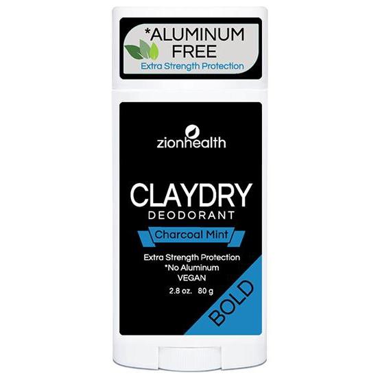 Claydry Deodorant, Charcoal Mint - 2.8 oz.Zion Health - My Vendor