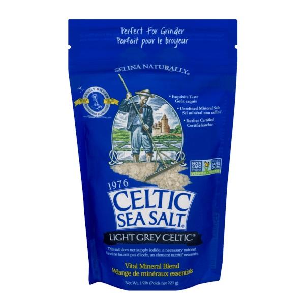 Light Grey Celtic Sea Salt Bag - 1/2 lb.Selina Natually - My Vendor