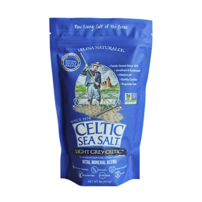 Light Grey Celtic Sea Salt Bag - 1 lb.Selina Natually - My Vendor